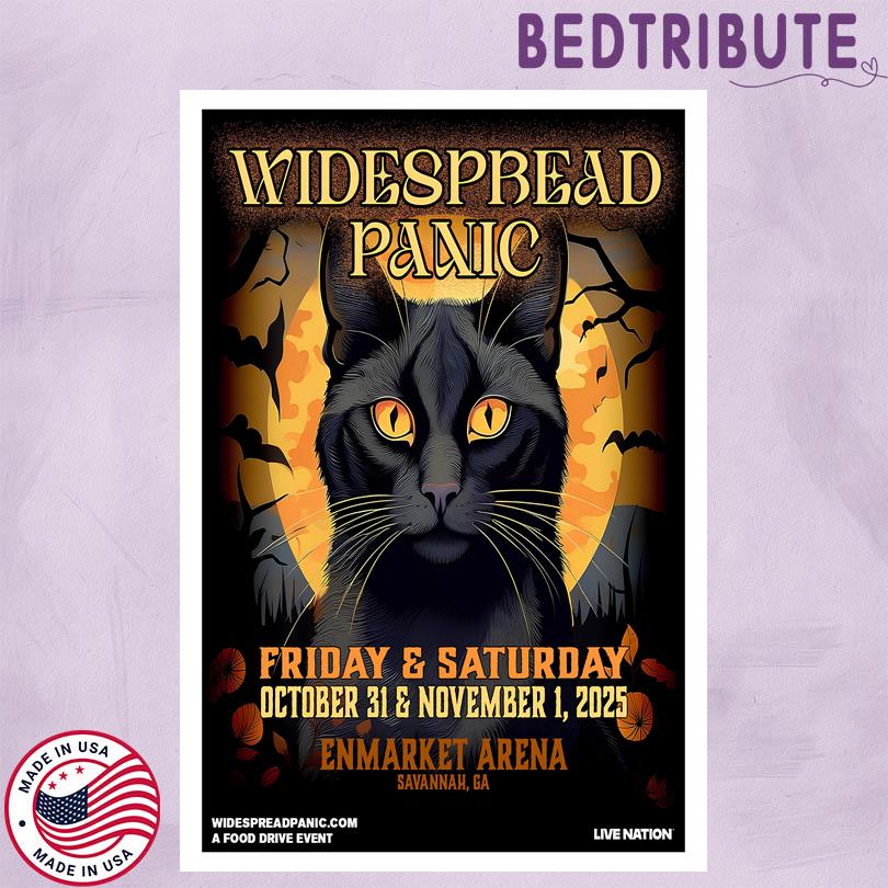 Widespread Panic Poster – October 31 2025 Savannah GA Show