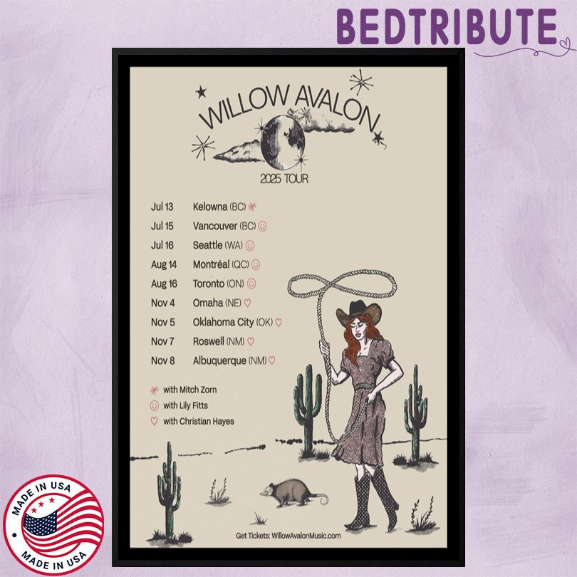 Willow Avalon 2025 Tour Poster