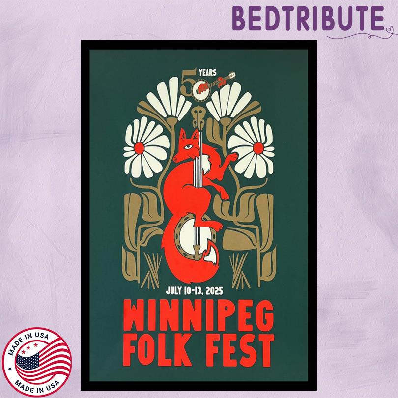 Winnipeg Folk Festival 2025 Poster – 50th Year – July 10–13