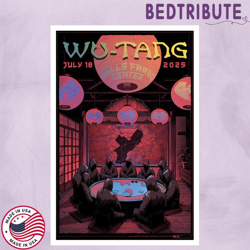Wu Tang Clan Show in Philadelphia Wells Fargo Center July 2025 Poster