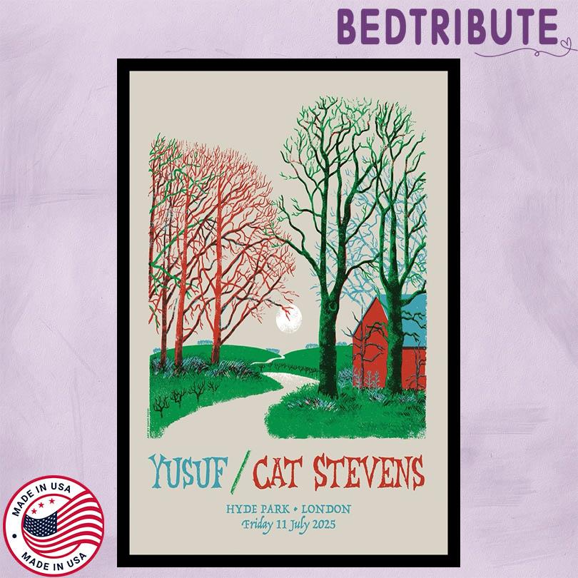 Yusuf Cat Stevens Event Poster – 2025 London Hyde Park Performance